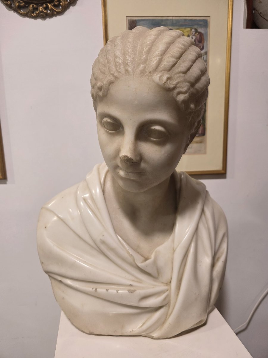 Statue en marbre représentant Plautilia, Florence, XVIIIe siècle-photo-5