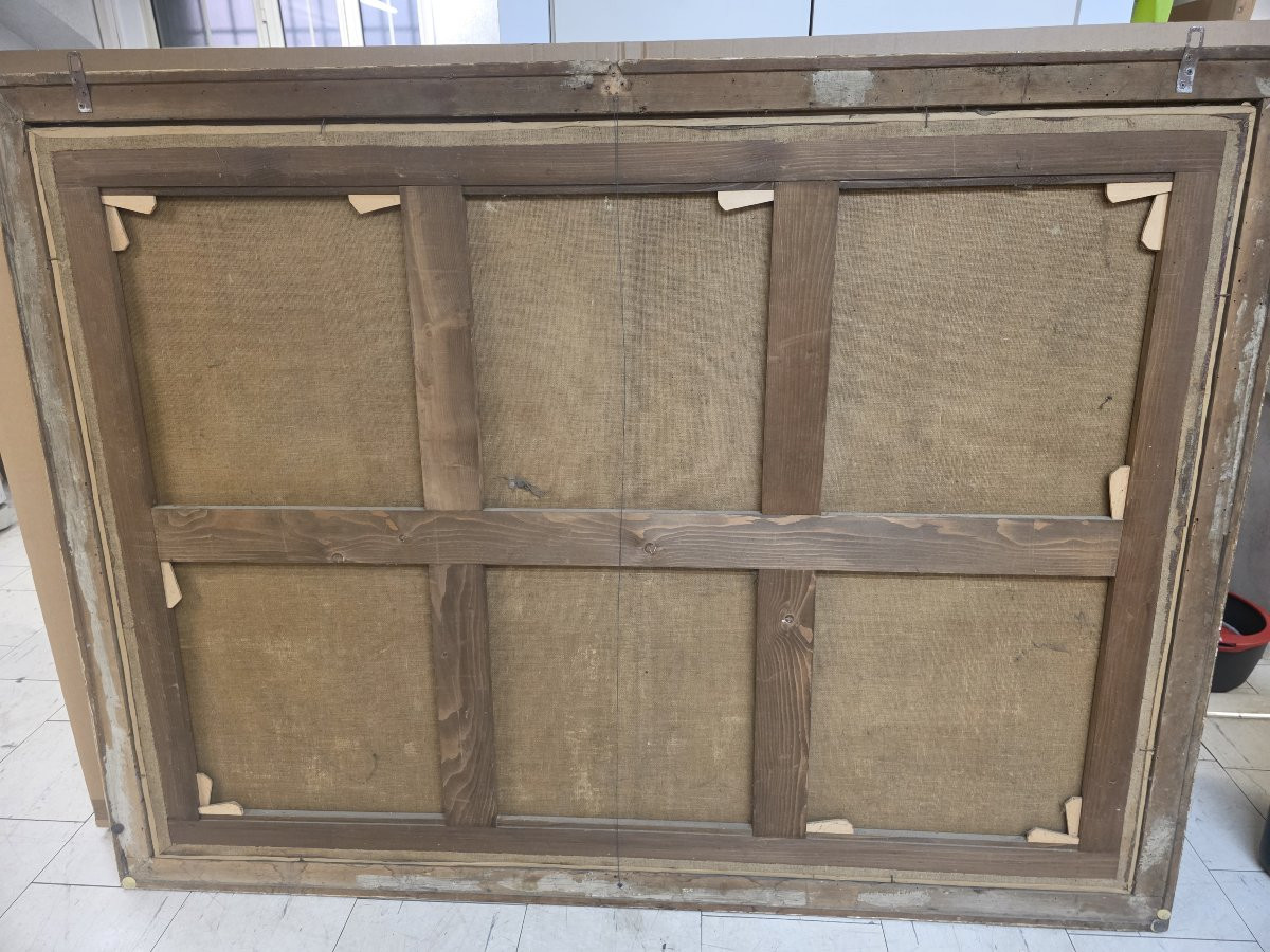 D'après Felice Ficherelli, dit Il Riposo, huile sur toile « Tarquin et Lucrèce », fin du XVIIe -photo-3