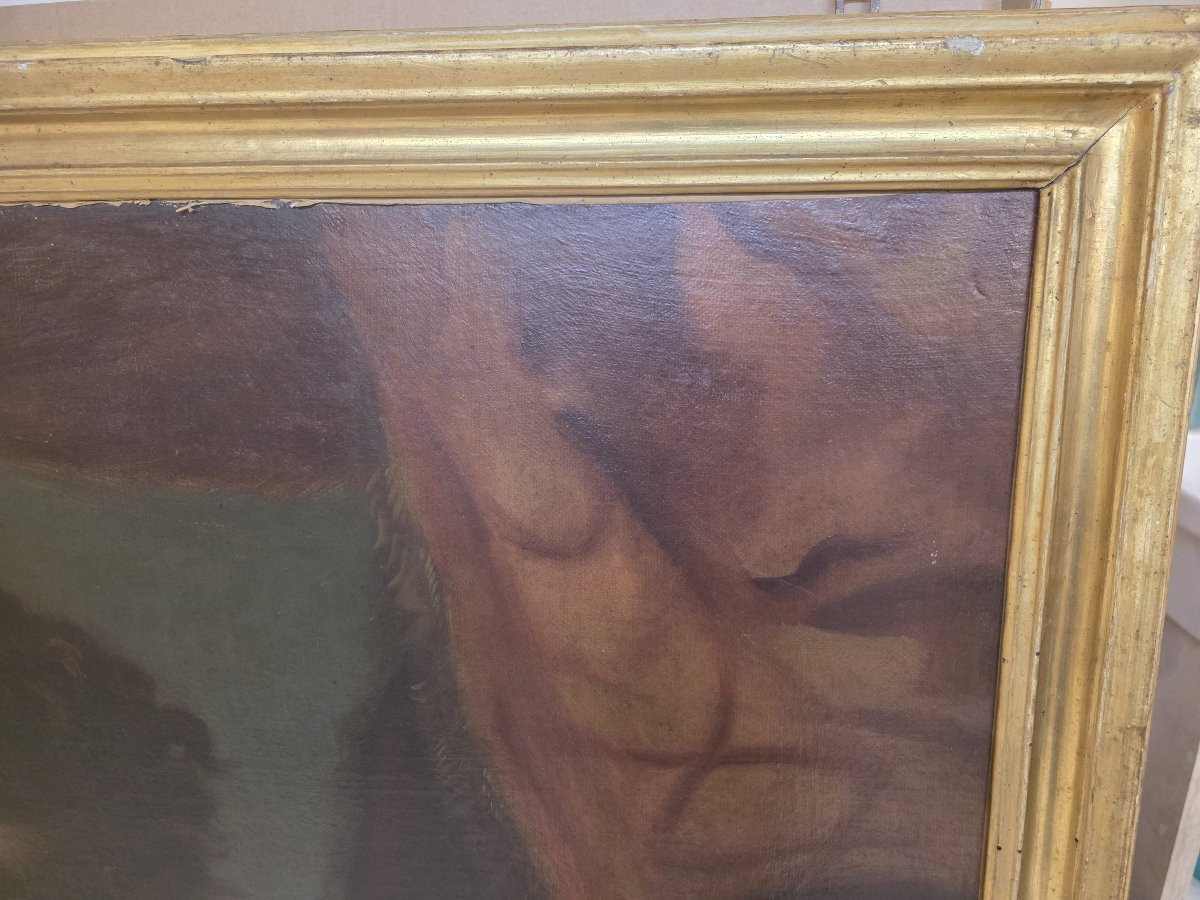 D'après Felice Ficherelli, dit Il Riposo, huile sur toile « Tarquin et Lucrèce », fin du XVIIe -photo-4
