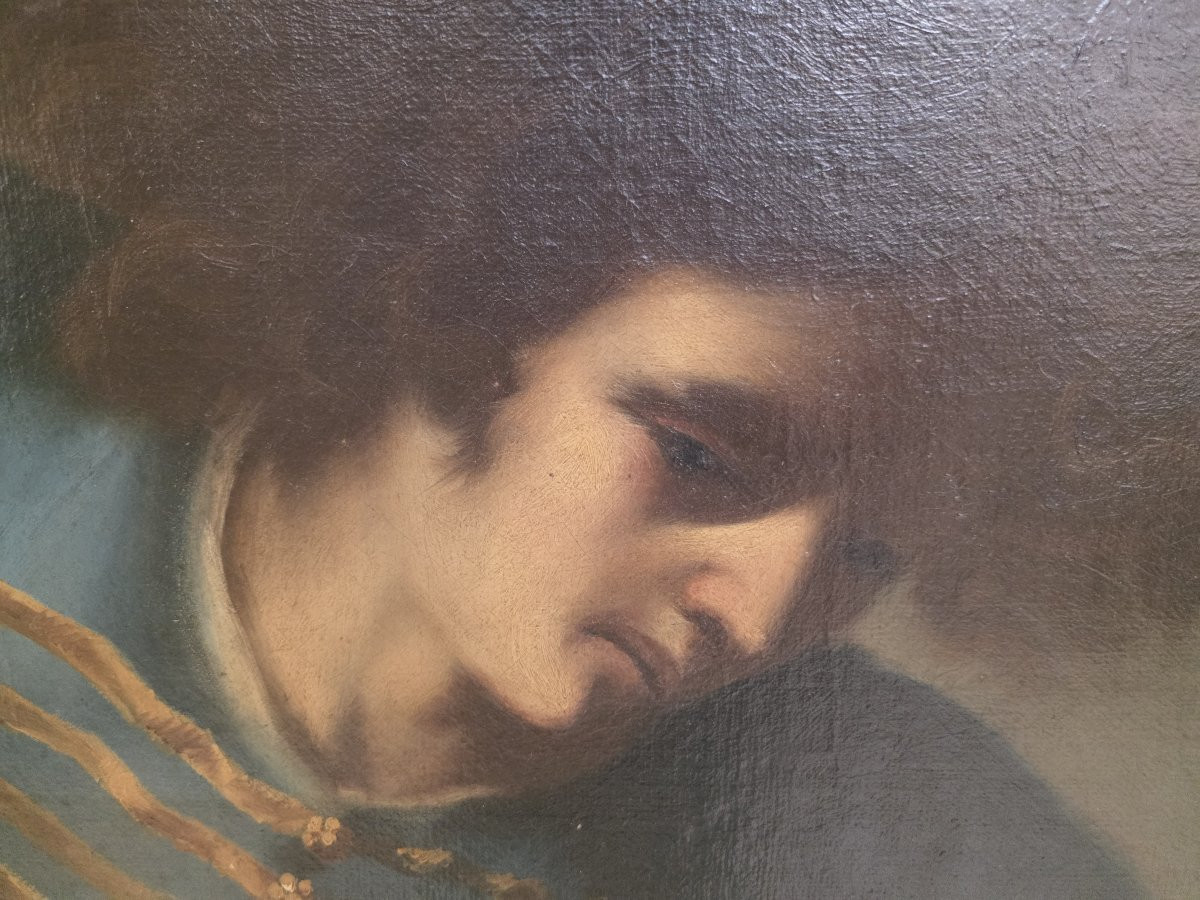 D'après Felice Ficherelli, dit Il Riposo, huile sur toile « Tarquin et Lucrèce », fin du XVIIe -photo-8