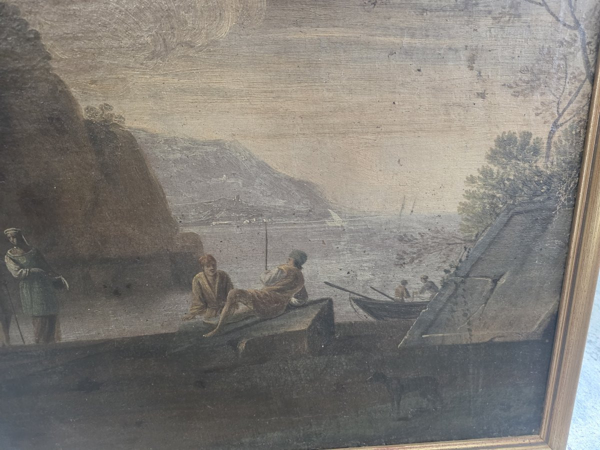 Italian School, 18th Century, Capriccio Of Architectural Ruins With Figures -photo-1