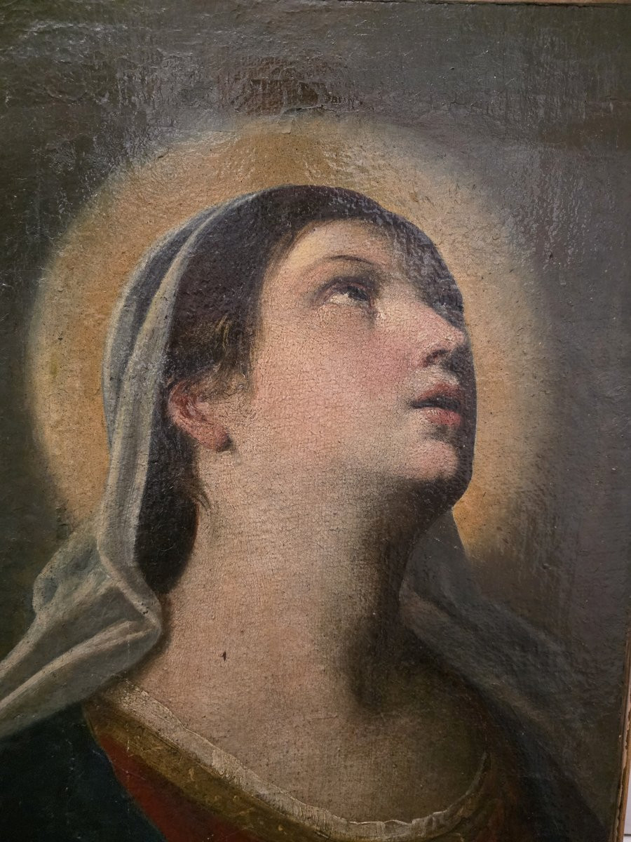 Oil On Canvas "saint In Ecstasy" Late 17th/early 18th Century-photo-2