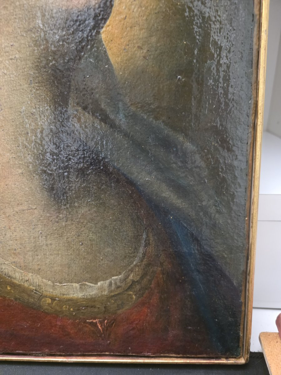Oil On Canvas "saint In Ecstasy" Late 17th/early 18th Century-photo-3