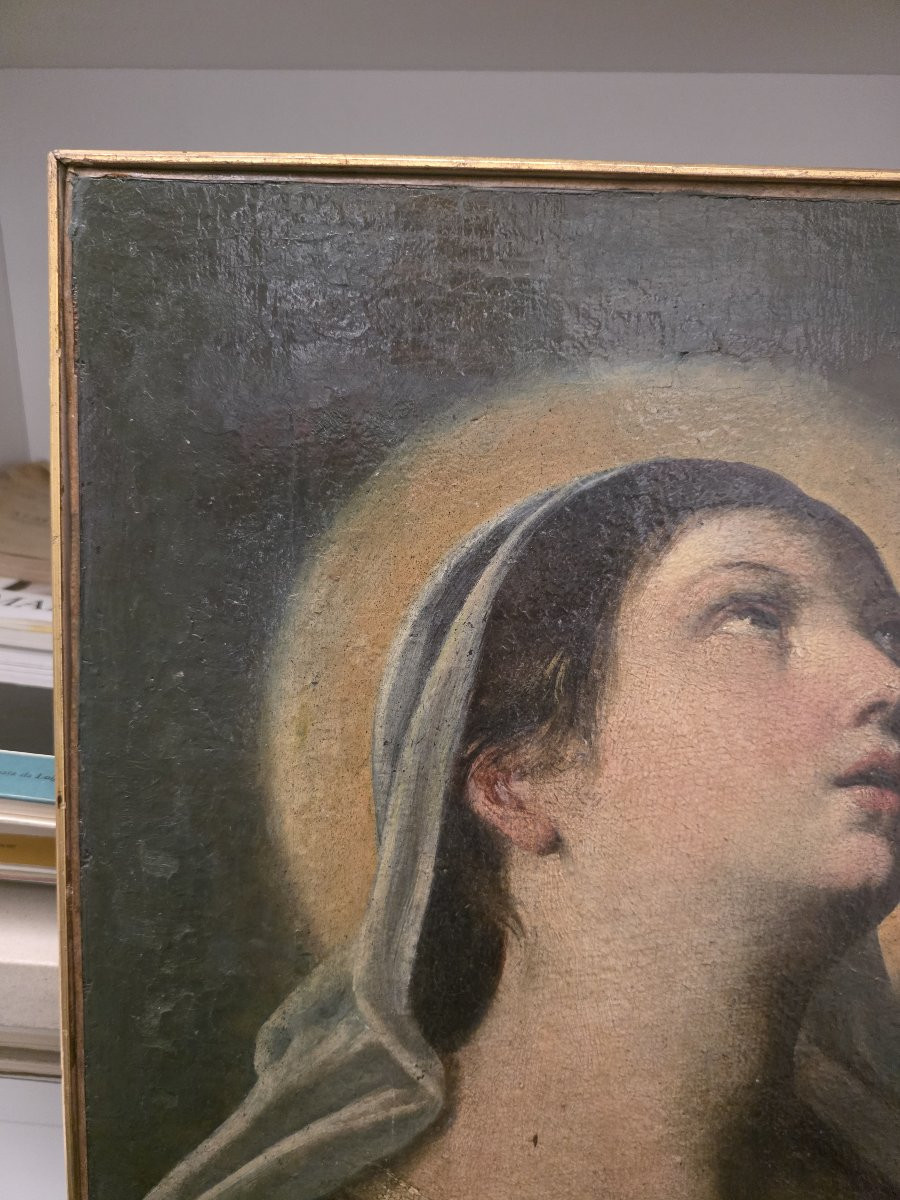 Oil On Canvas "saint In Ecstasy" Late 17th/early 18th Century-photo-1