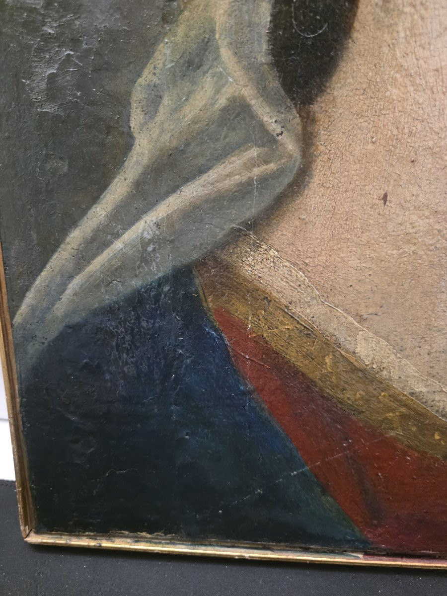 Oil On Canvas "saint In Ecstasy" Late 17th/early 18th Century-photo-3