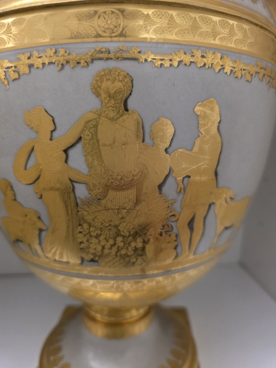 Decorated Vase Depicting A Rural Scene - Hard-paste Porcelain, First Half Of The 19th Century-photo-6