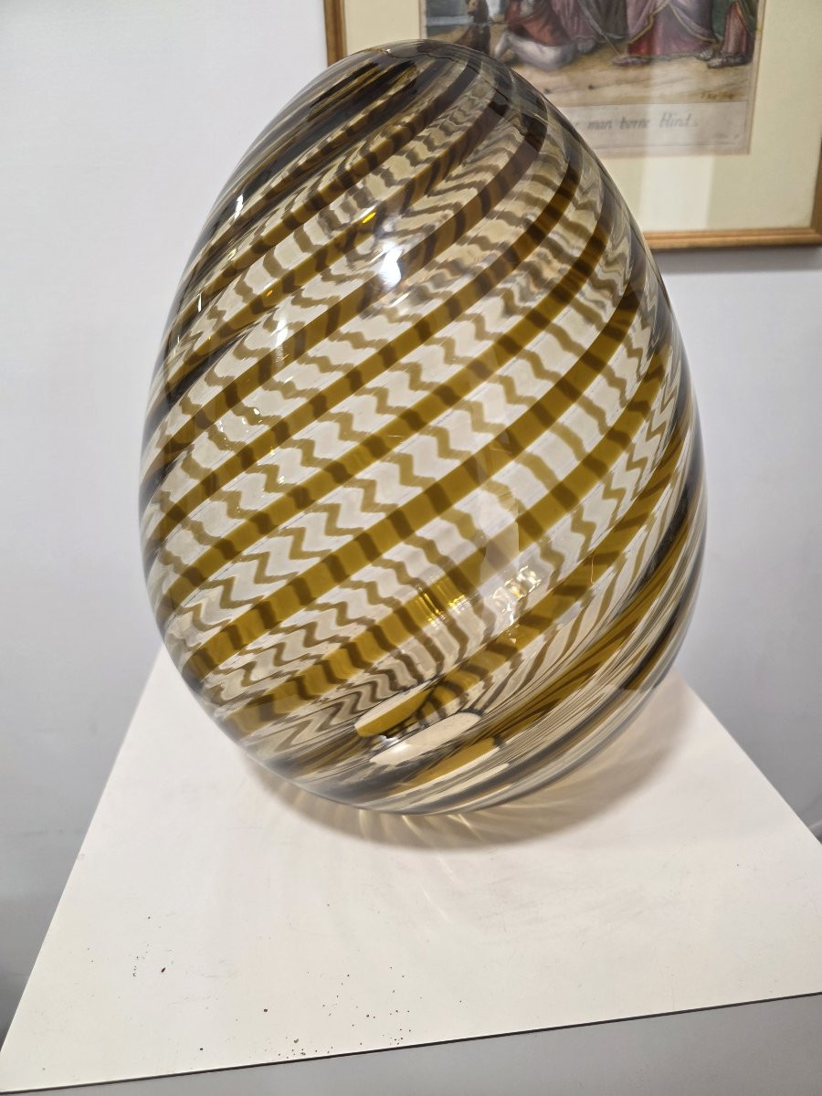 Grand œuf en verre soufflé Venini de 1979.  Fabrication artisanale-photo-2