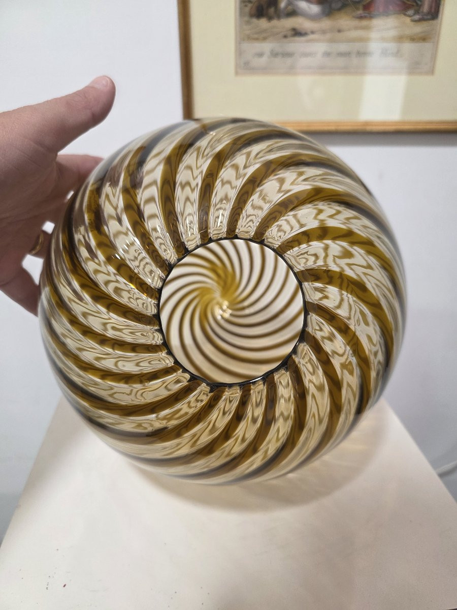 Grand œuf en verre soufflé Venini de 1979.  Fabrication artisanale-photo-4