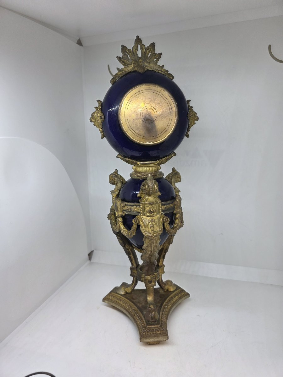 Horloge de table française en forme de vase (ou « horloge urne ») de l'époque napoléonienne III-photo-4