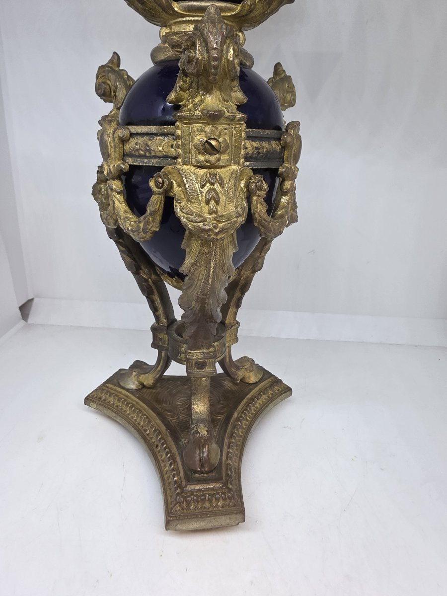 Horloge de table française en forme de vase (ou « horloge urne ») de l'époque napoléonienne III-photo-4