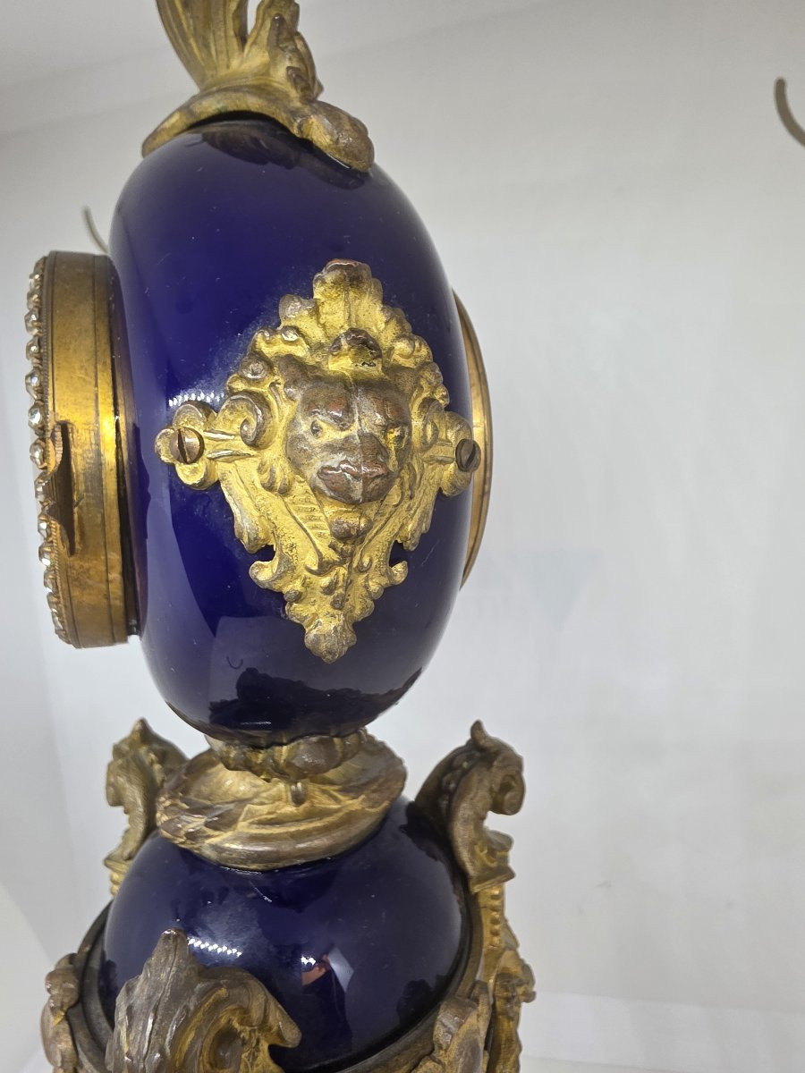 Horloge de table française en forme de vase (ou « horloge urne ») de l'époque napoléonienne III-photo-7