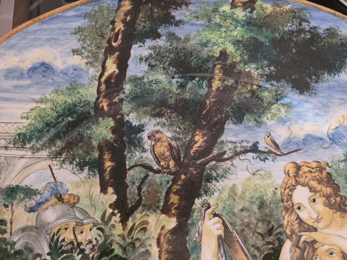 Late 19th-century Polychrome Maiolica *istoriato* Display Dish-photo-5