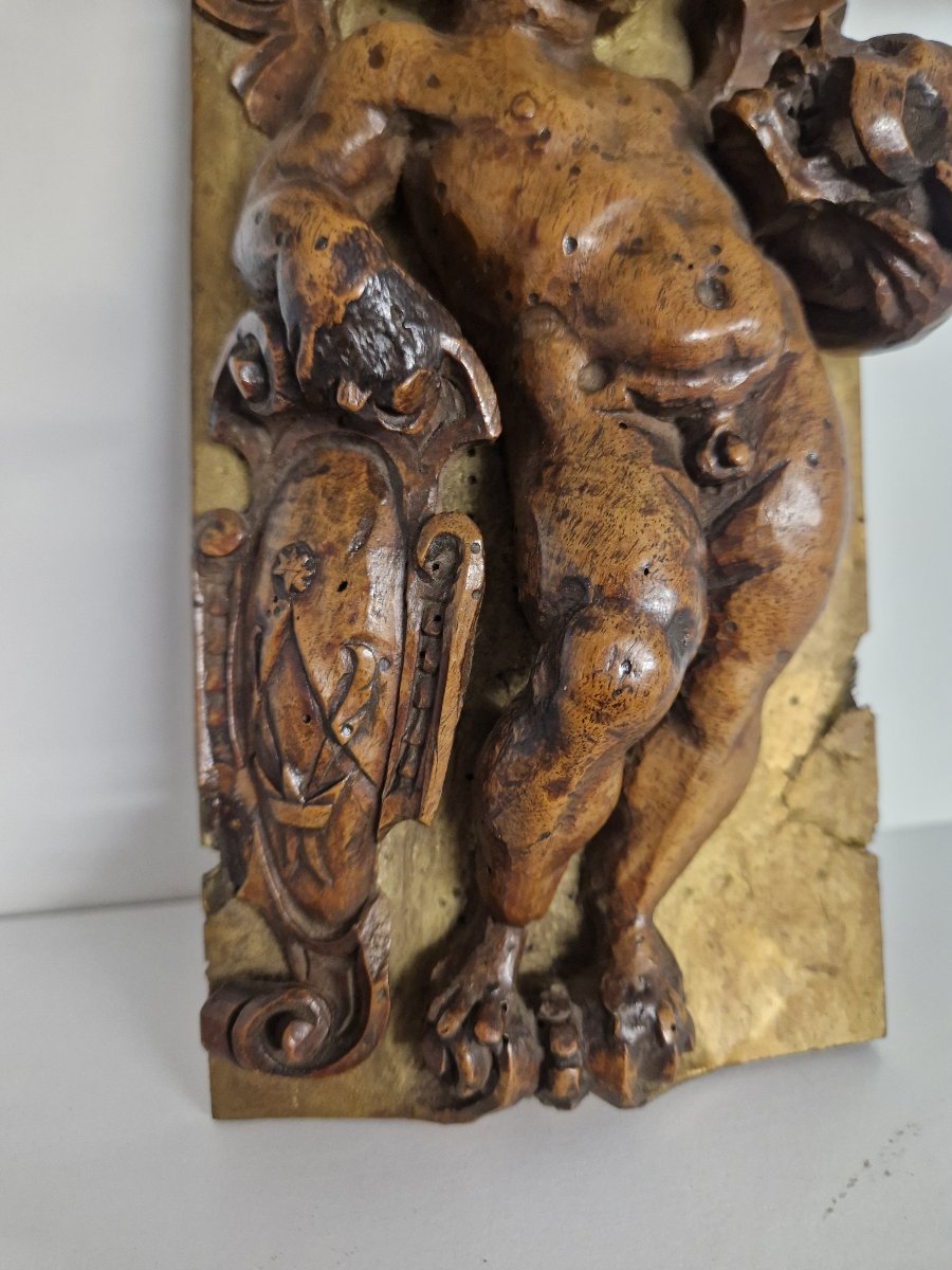 Sculpture baroque en haut-relief « Memento Mori » – Fin du XVIIe siècle-photo-1