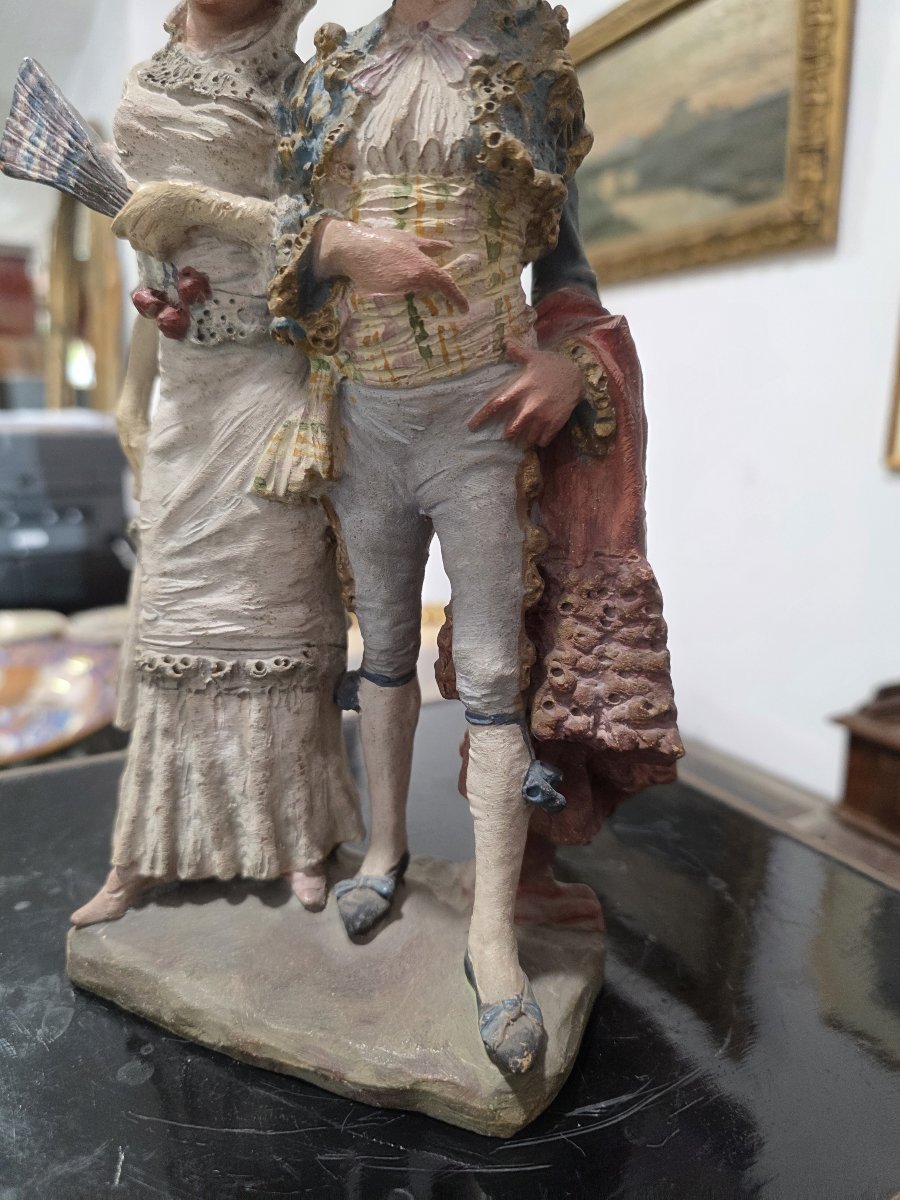 Pair Of Polychrome Terracotta *majos* – Spain, 19th Century-photo-7