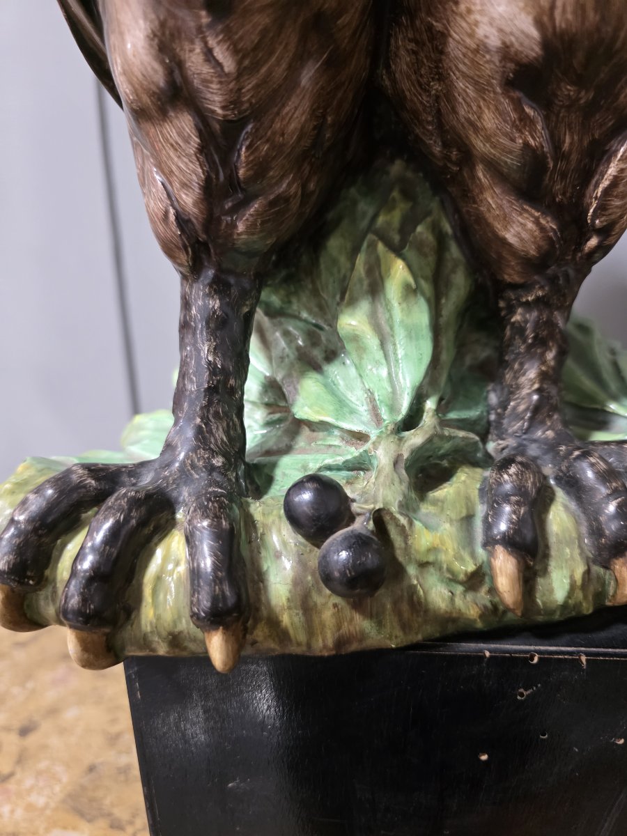 Large Ceramic Sculpture "eagle" – Guido Cacciapuoti (h 62 Cm)-photo-6