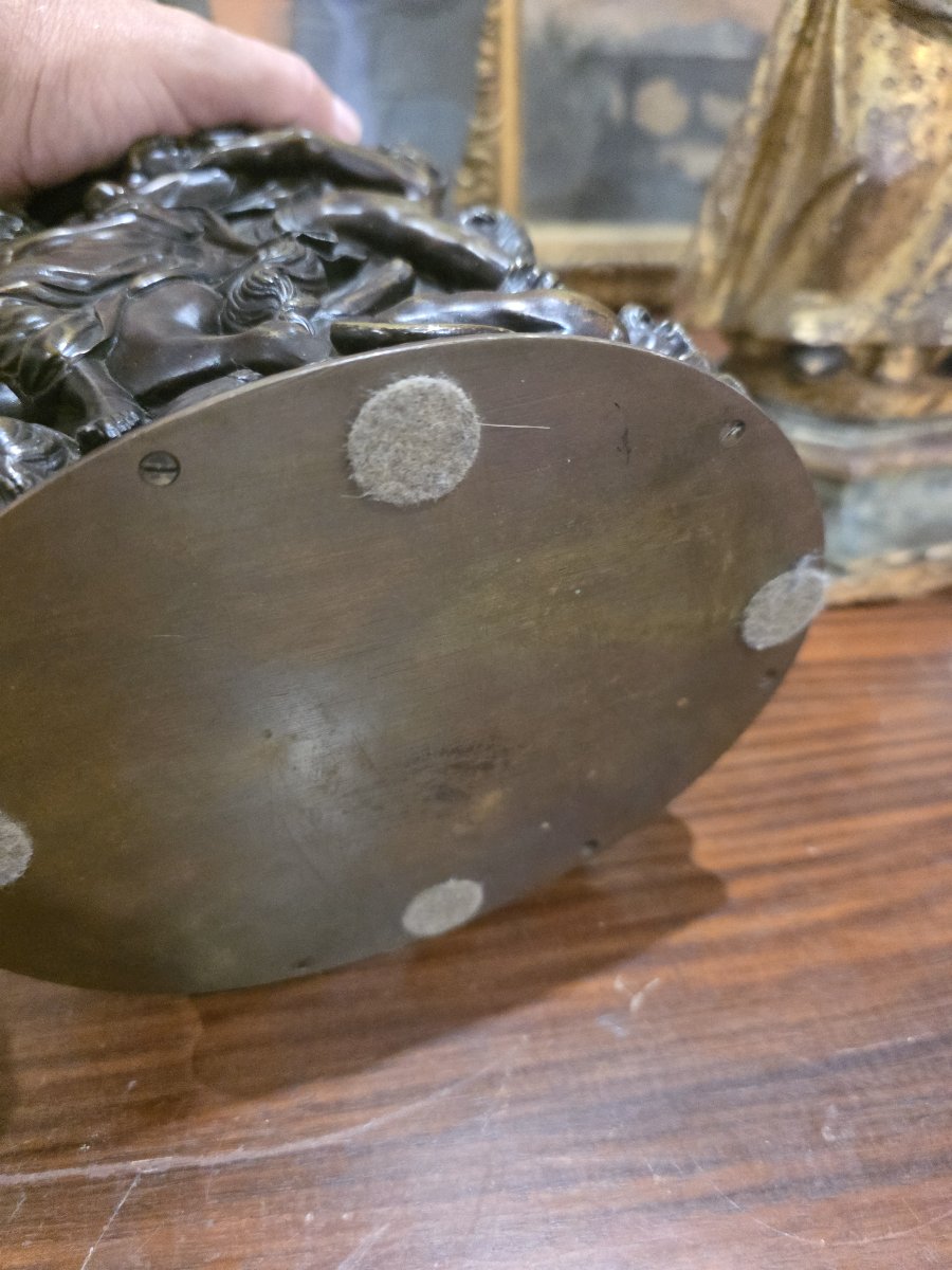 An Interesting Burnished Bronze Tankard Featuring A Relief Depicting The Centauromachy – 19th -photo-5