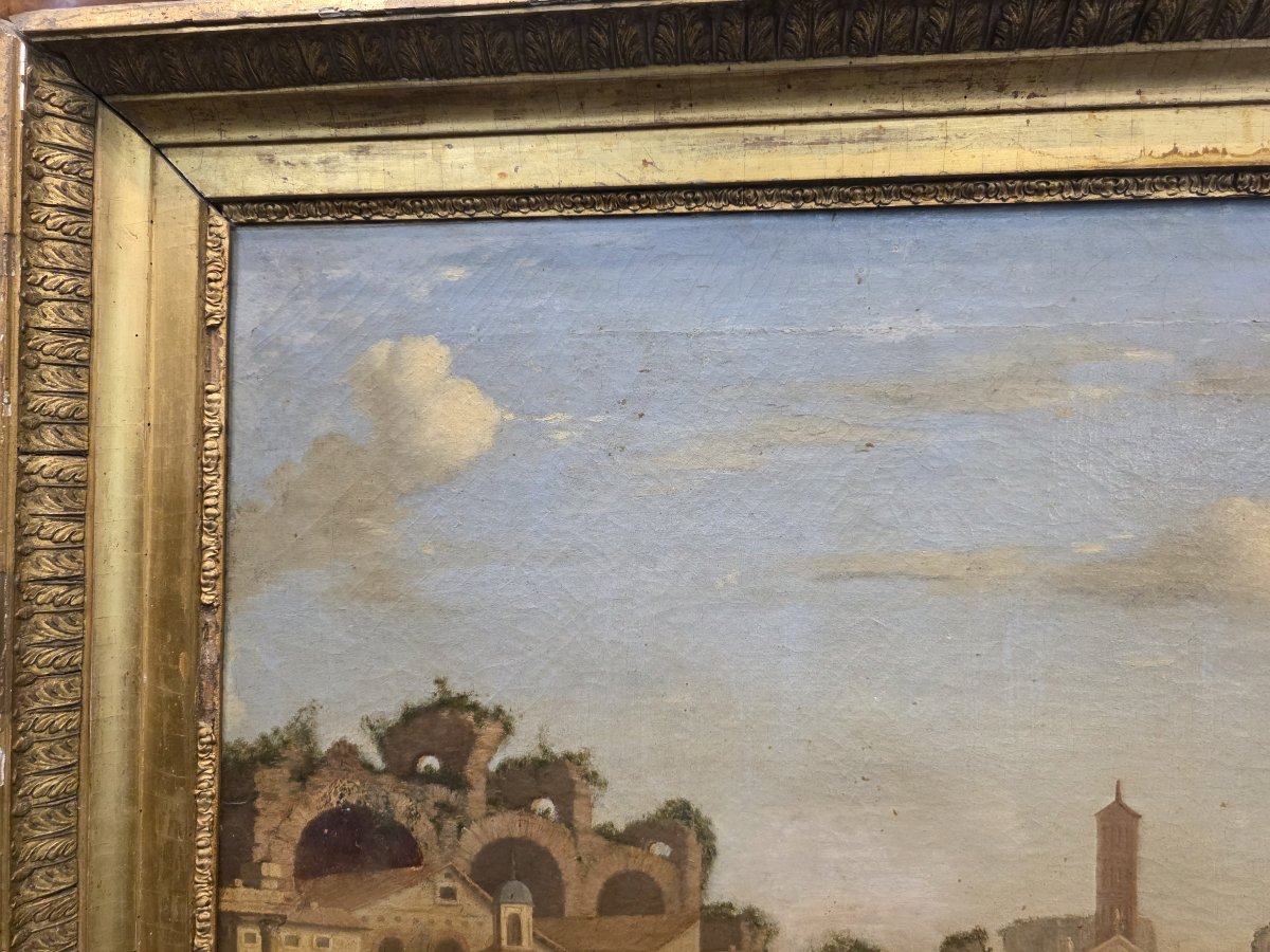  Roman Capriccio – View Of The Forum With The Temple Of Castor And Pollux, 18th Century-photo-4