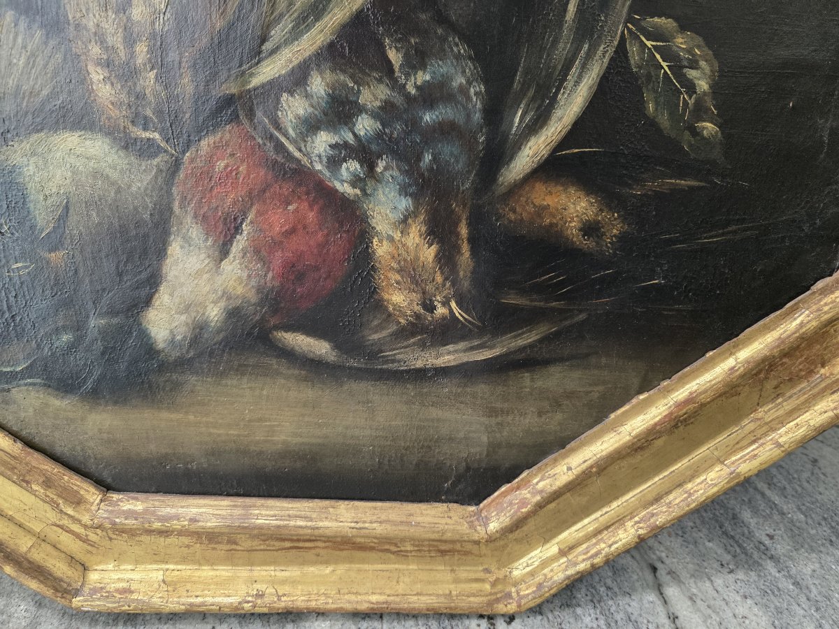 Paire de natures mortes au gibier – Huile sur toile, XVIIe-XVIIIe siècle-photo-6