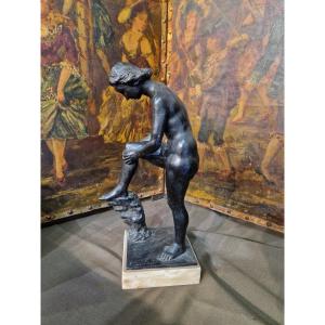 Alfredo Biagini (rome, 1886-1952): Bronze Statue Depicting A Woman