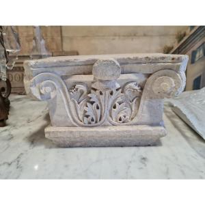  Sculpted Marble Capital, I Think Eighteenth Century, Probably Southern Italy