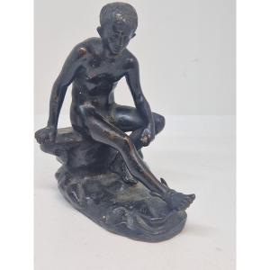  "hermes At Rest". 19th Century Bronze. Grand Tour"