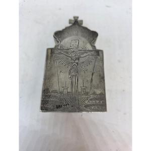 Petit tabernacle russe en argent de 1860 (estampillé)