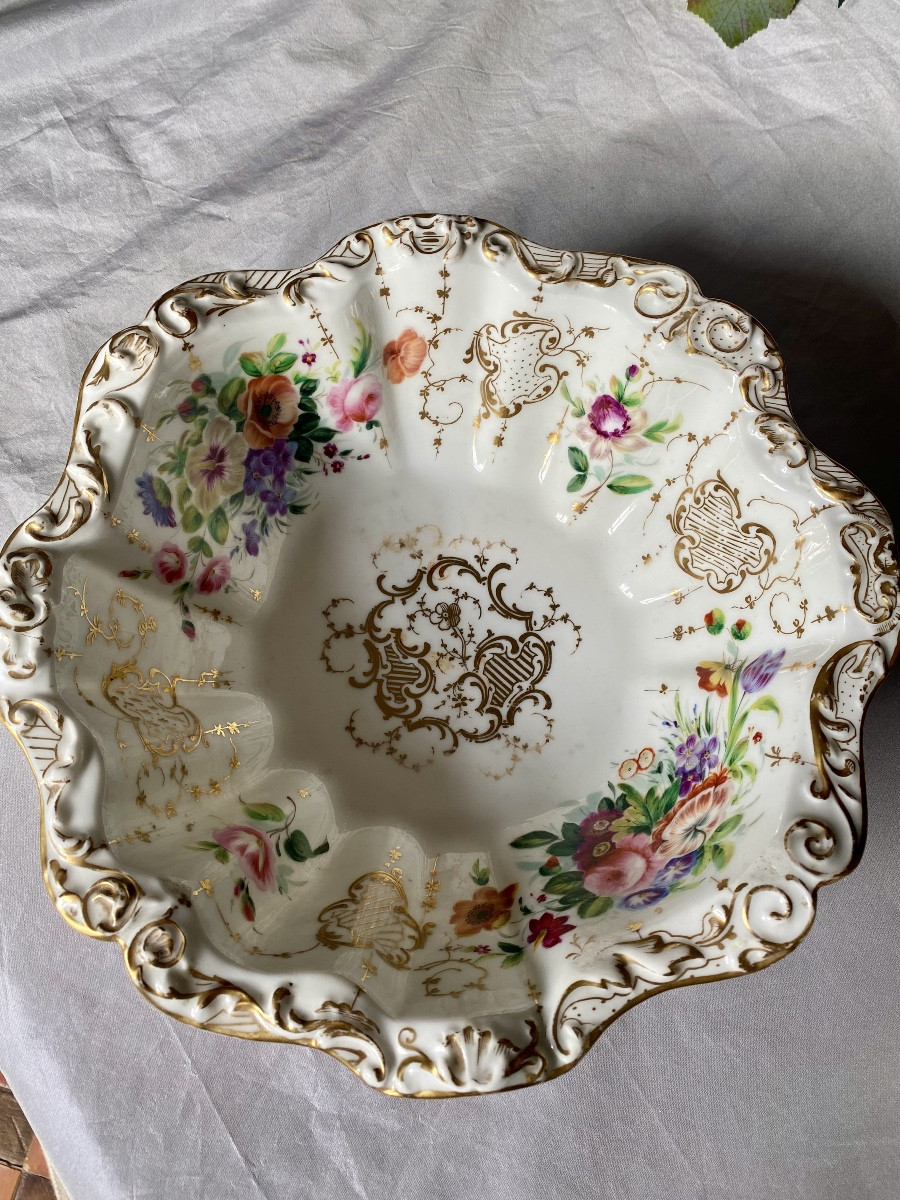 Ensemble de Toilette en porcelaine de Paris d époque Napoleon III-photo-3