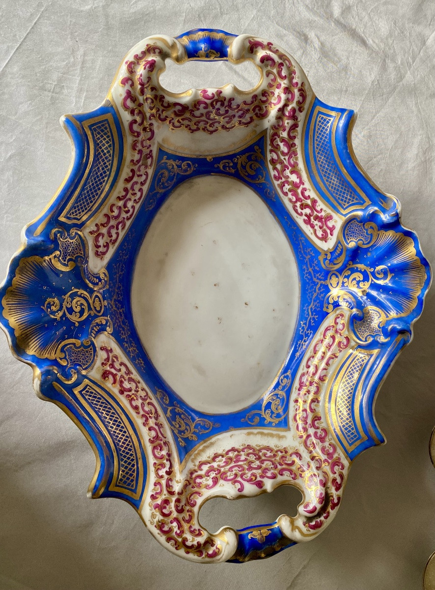 Très bel ensemble de Toilette en porcelaine de Paris -photo-5