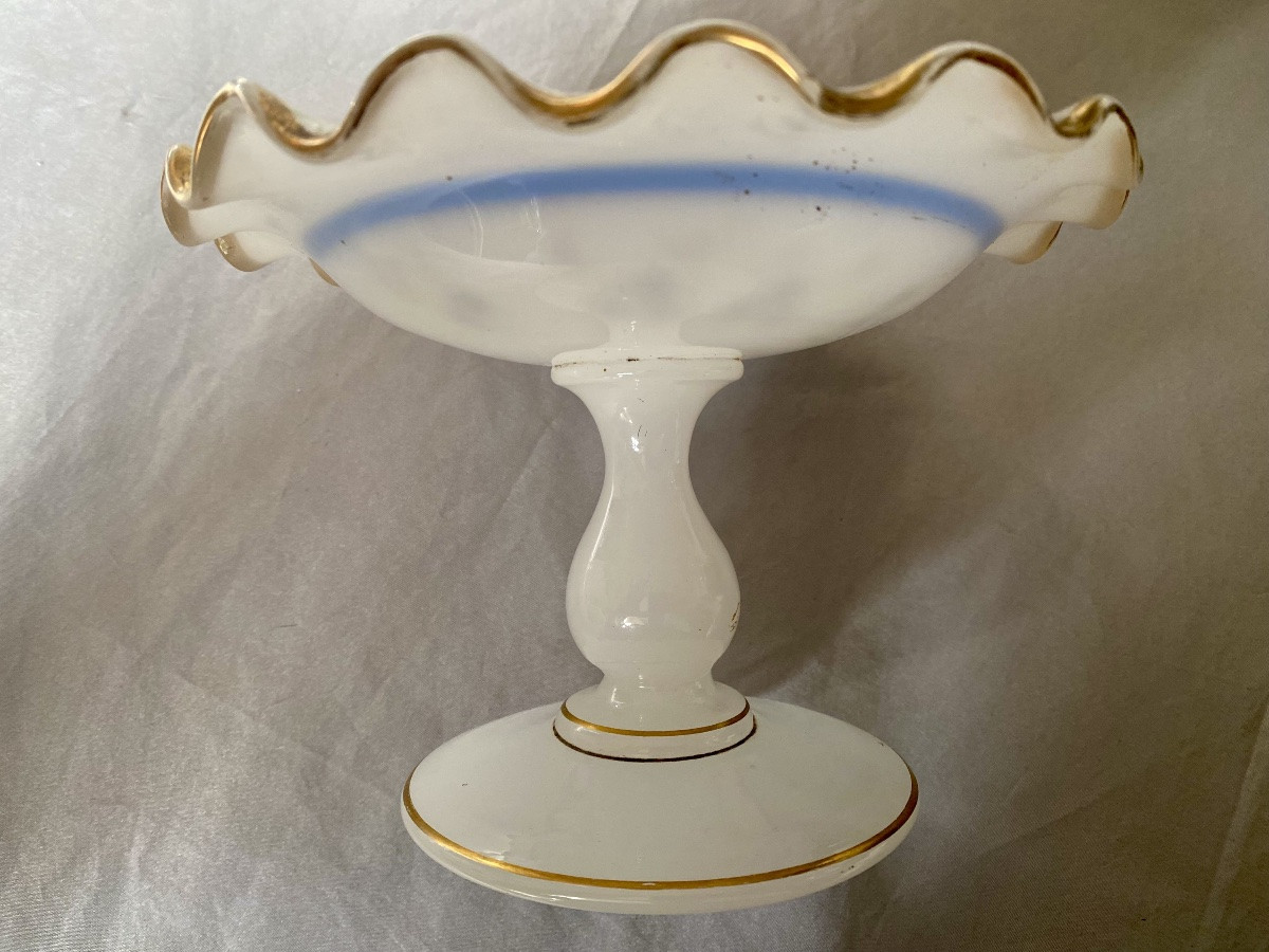 Baguier enopaline blanche avec fleurs -photo-2