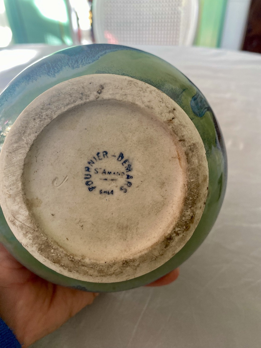 Céramique en camaïeu bleu et vert Fournier Demars -photo-4
