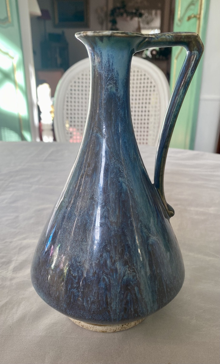 Céramique en camaïeu bleu et vert Fournier Demars 