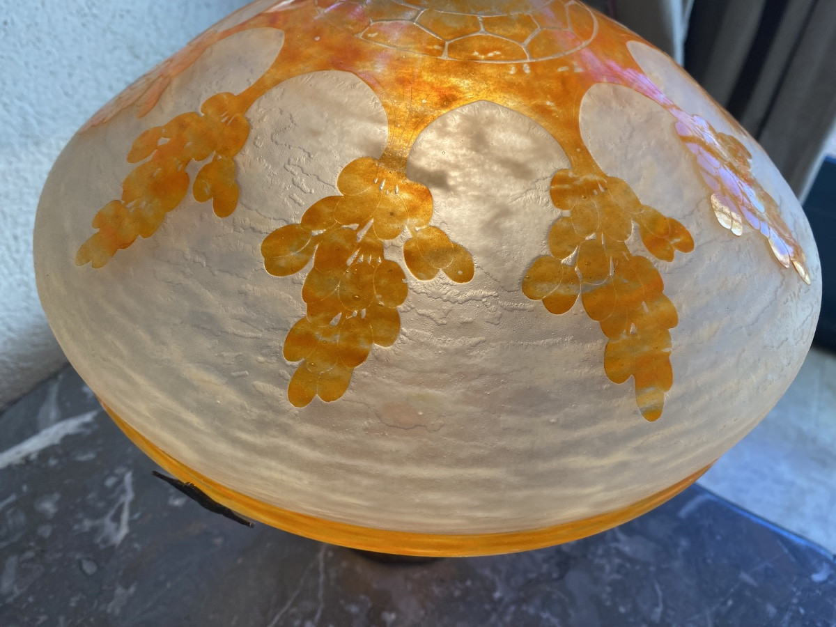 Jolie lampe en pâte de verre Le Verre Français -photo-3