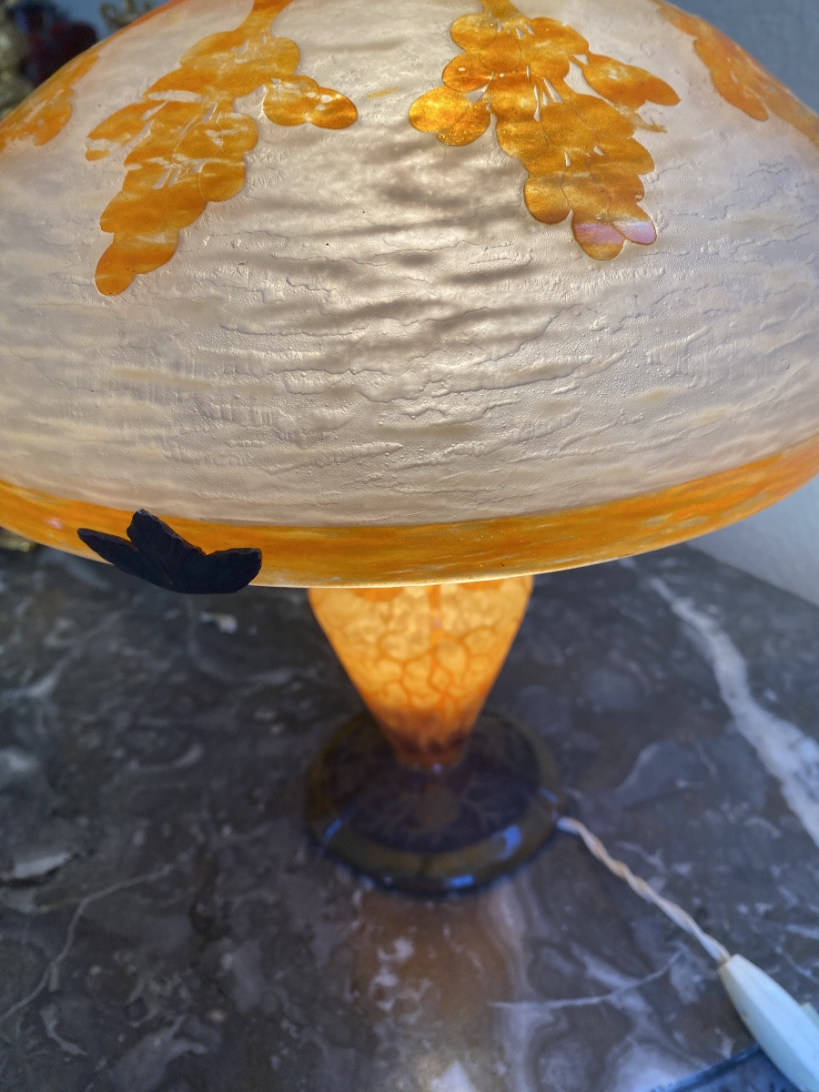 Jolie lampe en pâte de verre Le Verre Français -photo-1
