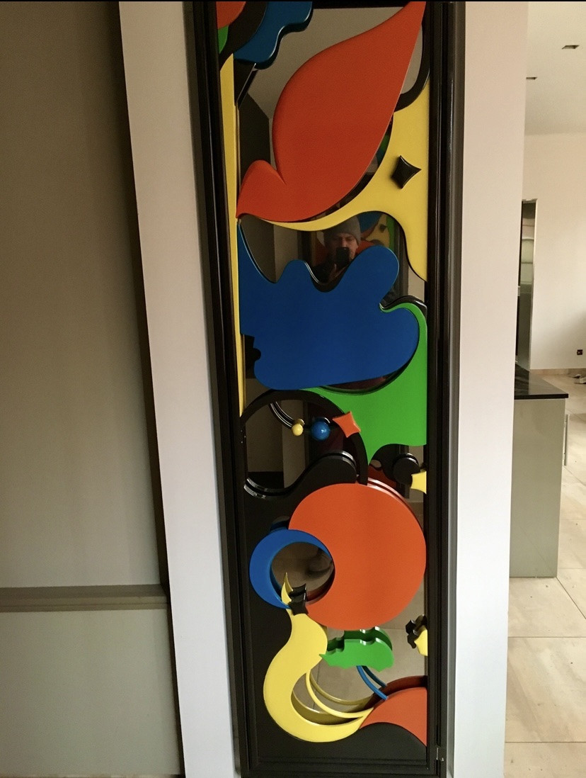 Pair Of 4-leaf Lacquered Steel Doors -photo-2