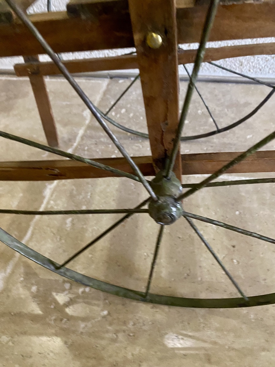 Extra Large Doll Chair With 2 Metal Wheels -photo-2