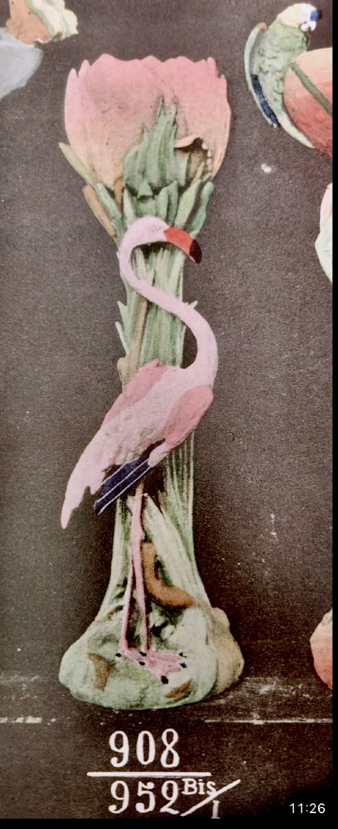 Delphin Massier Flamant rose et iris -photo-3