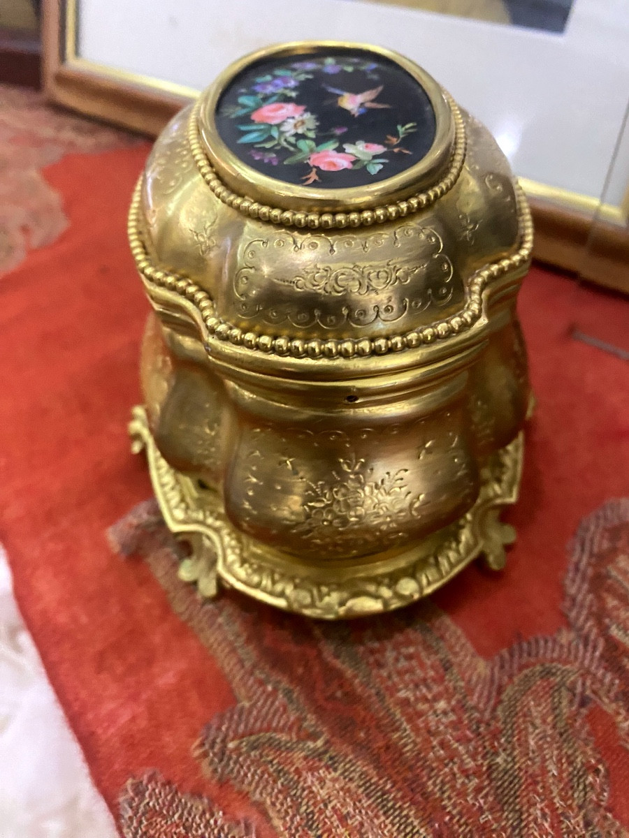 Boîte à bijoux Napoleon III en bronze doré