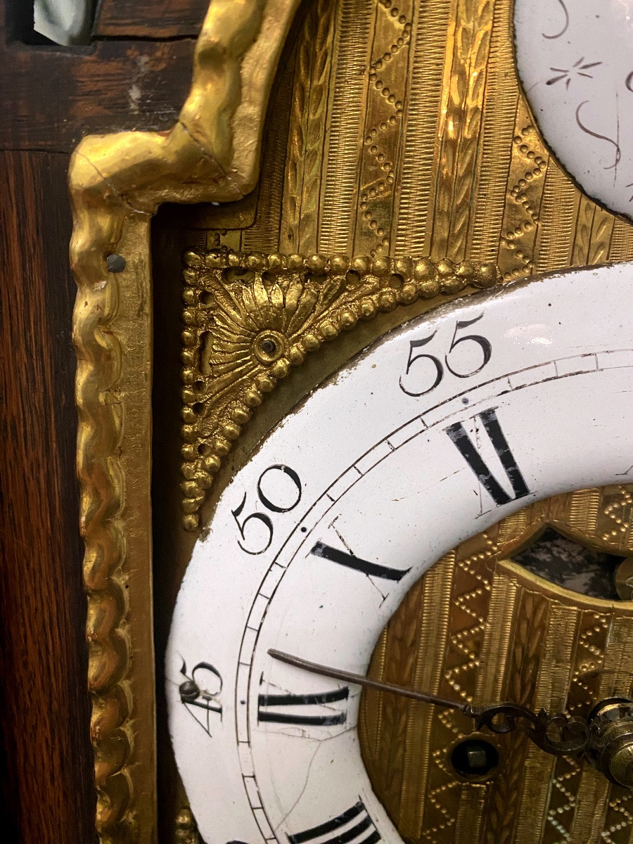 Very Pretty Louis XIII Oak Clock By Carl Nachber Pettau-photo-6