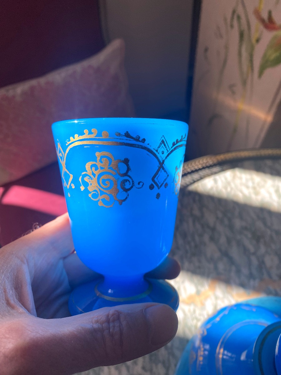 Service en Opaline bleu Napoleon III-photo-4