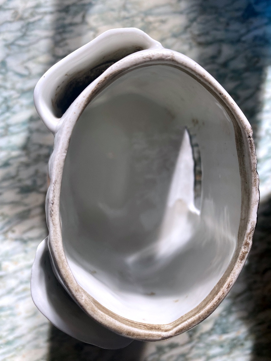 Tisanière en porcelaine de Paris XIX ieme représentant une religieuse -photo-4