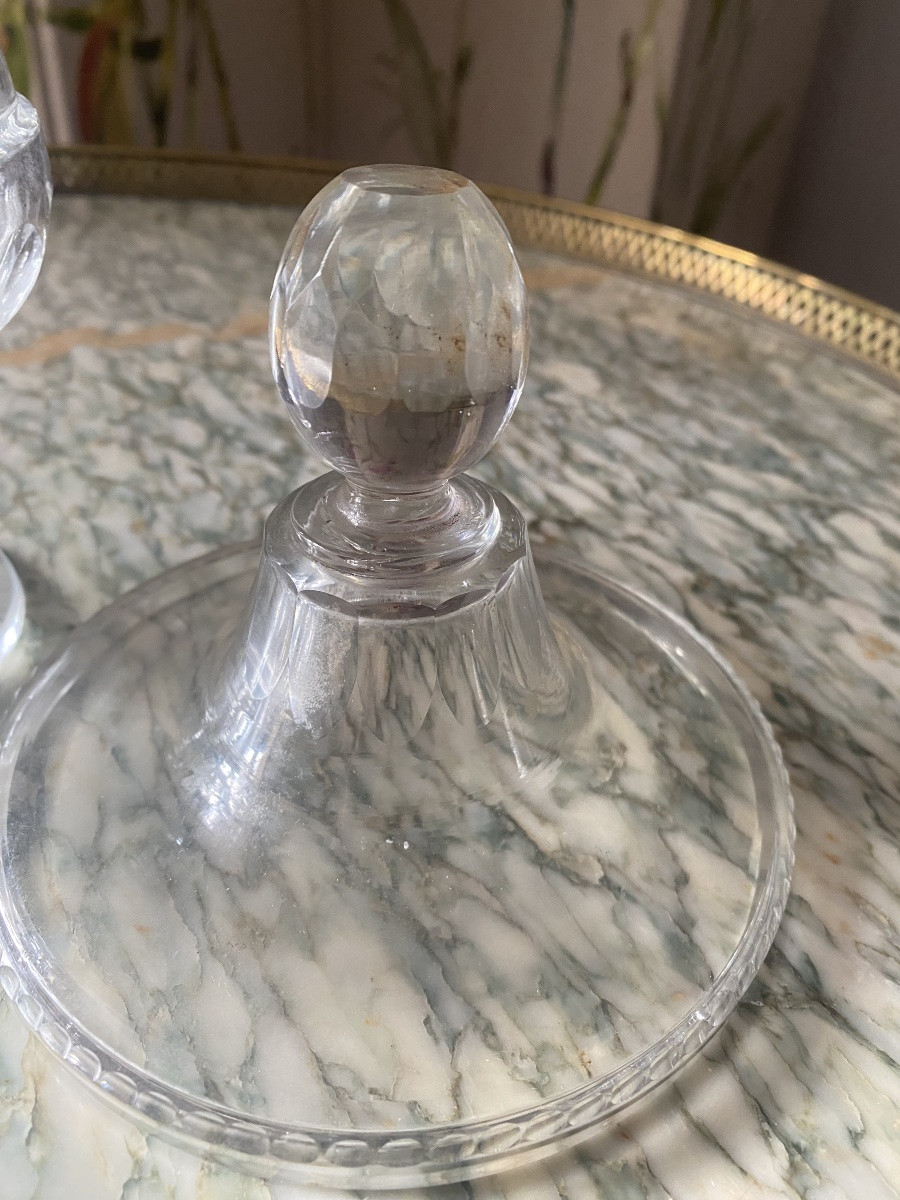 Drageoir en Cristal taillé XIX ieme -photo-2