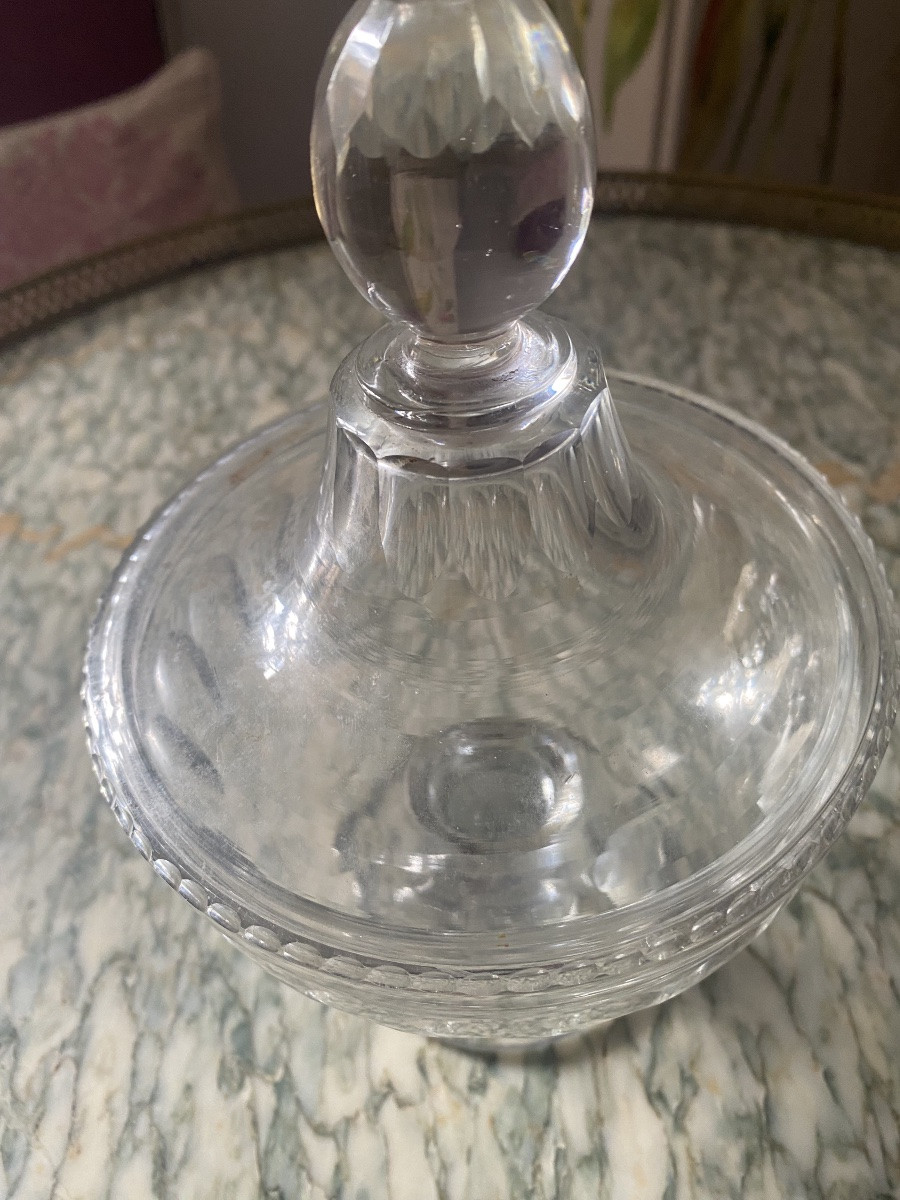 Drageoir en Cristal taillé XIX ieme -photo-4