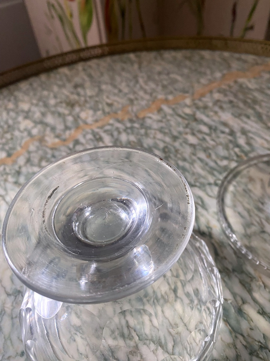 Drageoir en Cristal taillé XIX ieme -photo-2