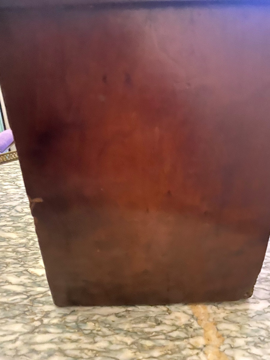 Small Louis Philippe Style Walnut Storage Cabinet With 4 Drawers -photo-3