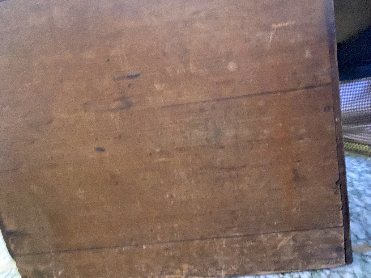 Small Louis Philippe Style Walnut Storage Cabinet With 4 Drawers -photo-2