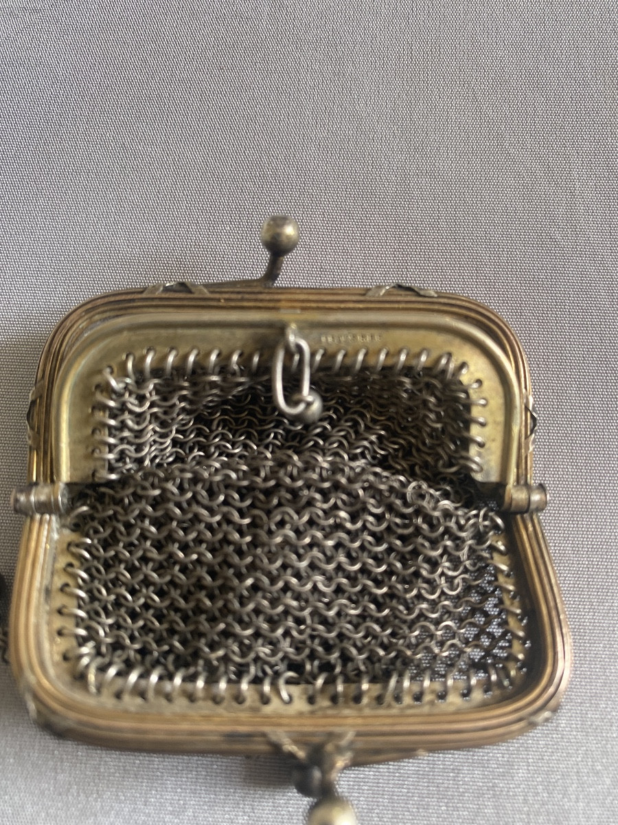 Petite bourse  argent début  XXieme 43,68 G -photo-1