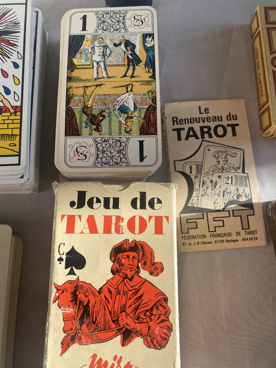 Set Of 5 Antique Playing Card Decks -photo-4