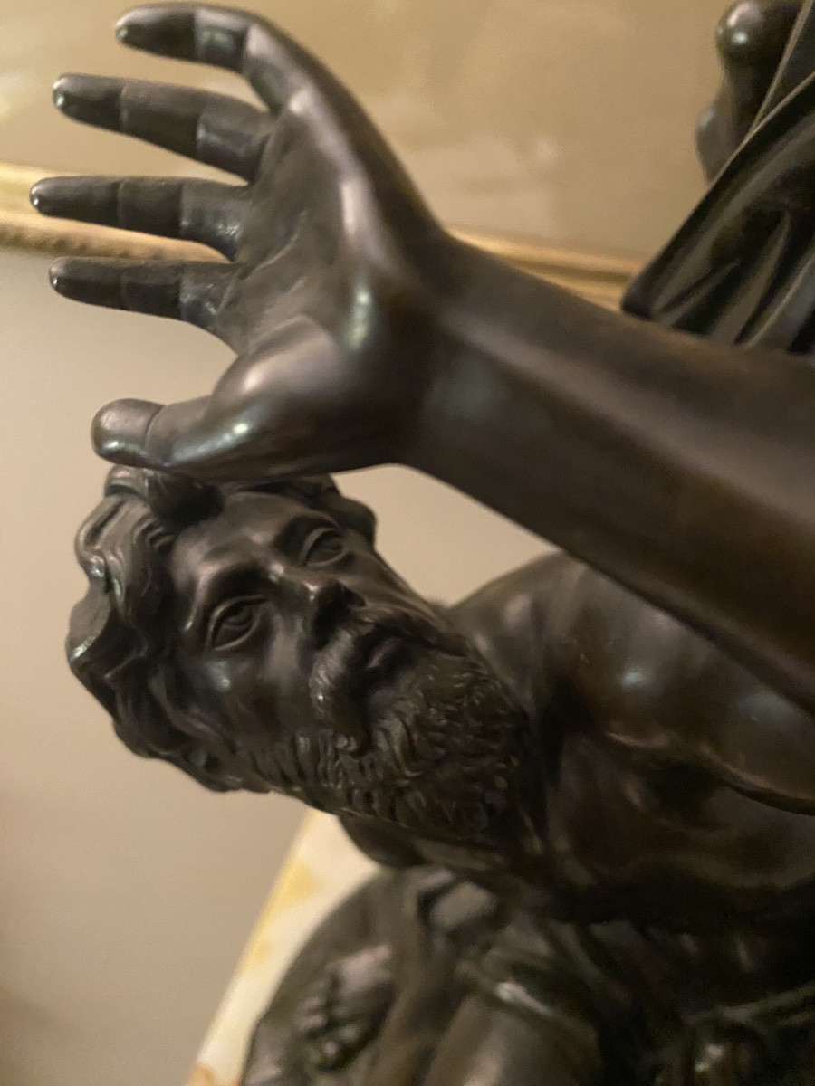 Très Beau Bronze fin XVIII ieme L enlèvement des Sabines -photo-2