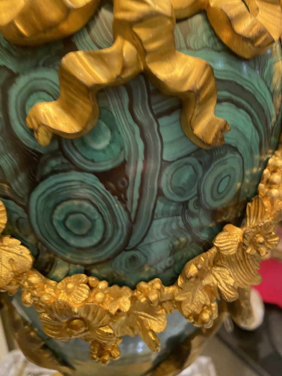 Lampe Napoleon III en bronze doré H:112 cm-photo-6