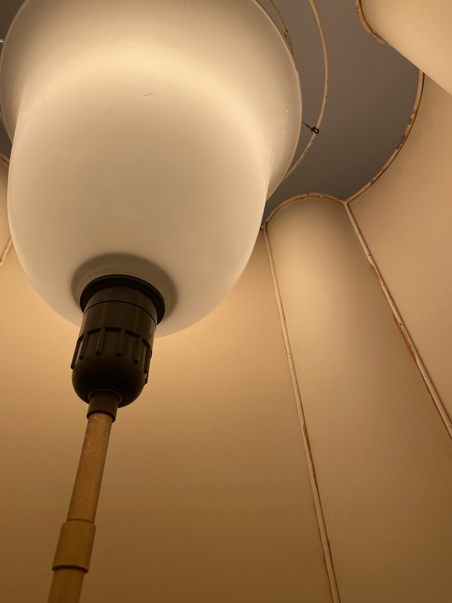 Lampe Napoleon III en bronze doré H:112 cm-photo-8